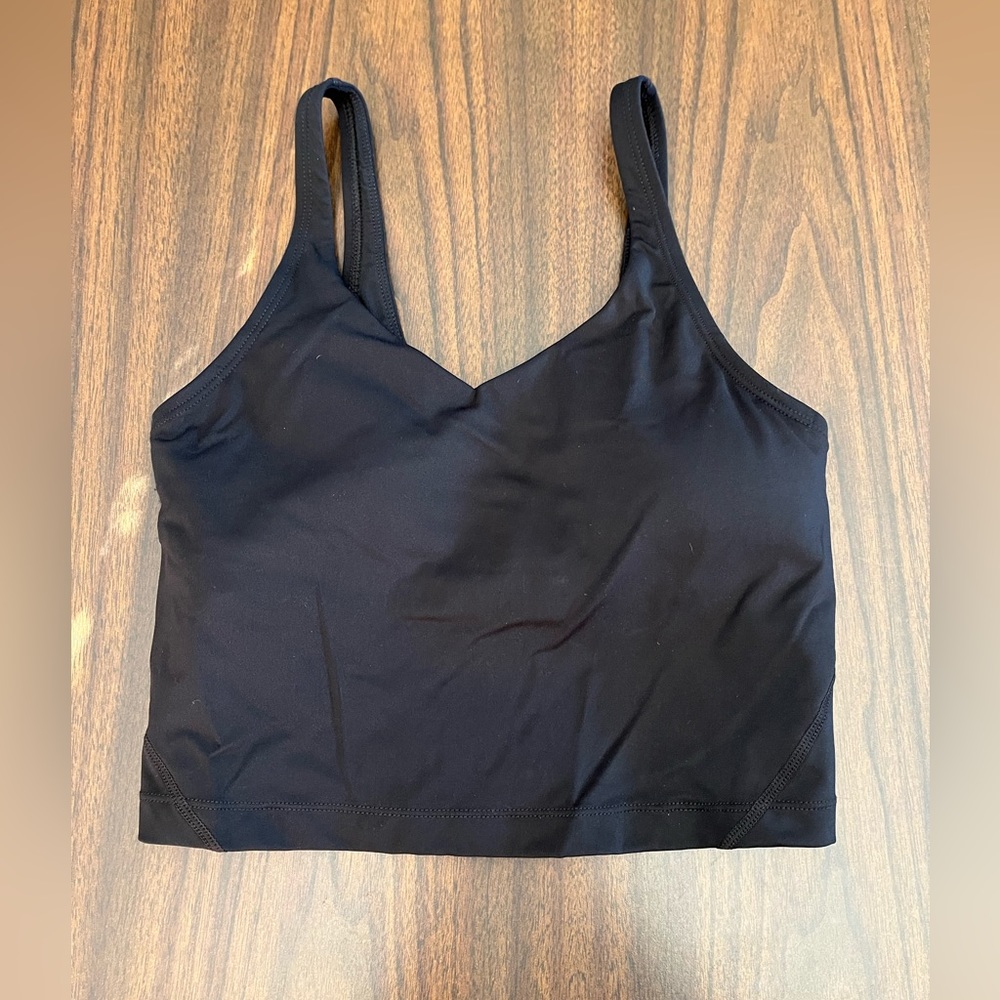 Small Black Sports Tank With Built In Bra